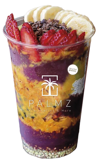 PALMZ Açaí Bowl mit Erdbeeren, Banane und Passionsfrucht